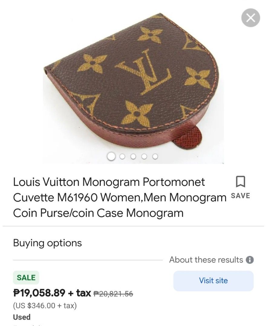 Authenticated Used Louis Vuitton Monogram Satin Porte-monnaie Satin M92137  Women,Men Monogram Satin Coin Purse/coin Case Noir 