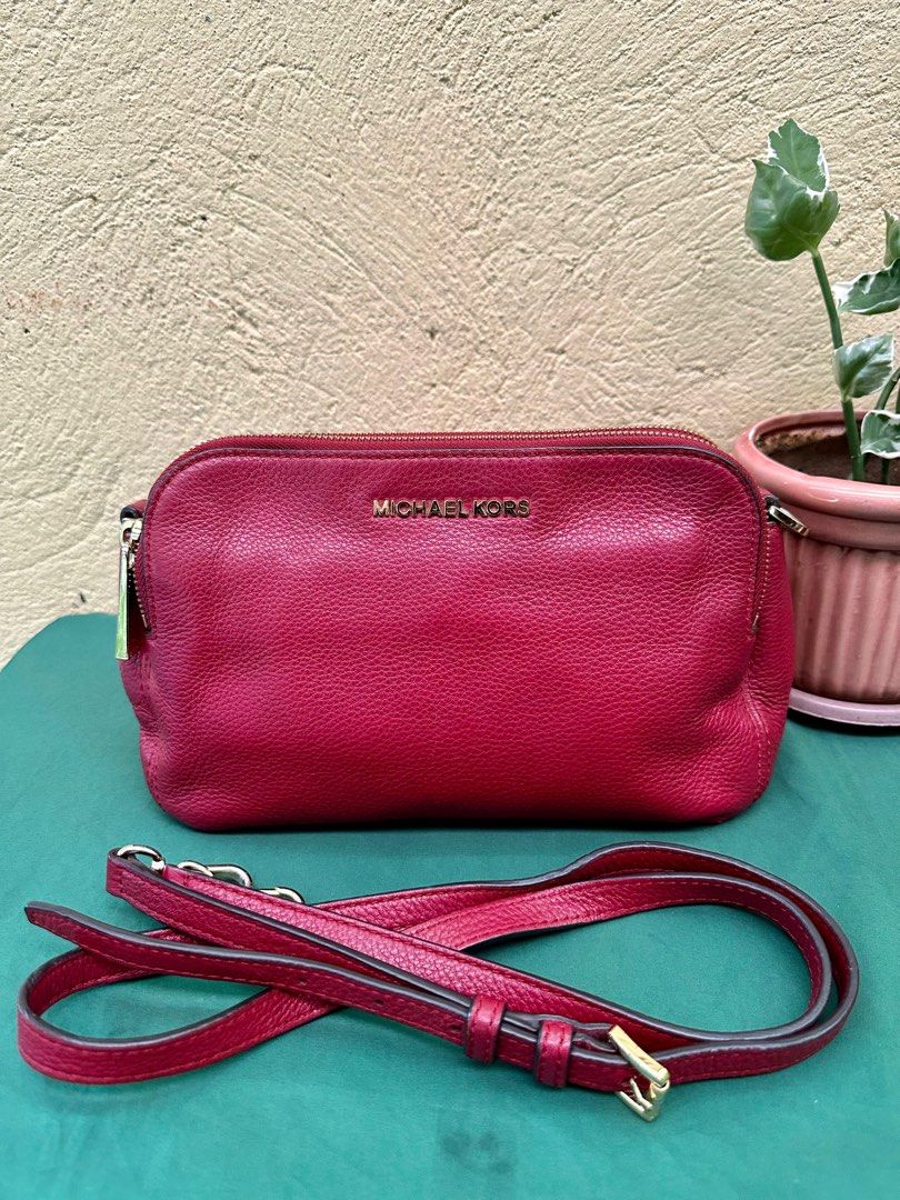 Michael Kors Mini Bag with Strap- Old Rose/ Mauve, Luxury, Bags & Wallets  on Carousell