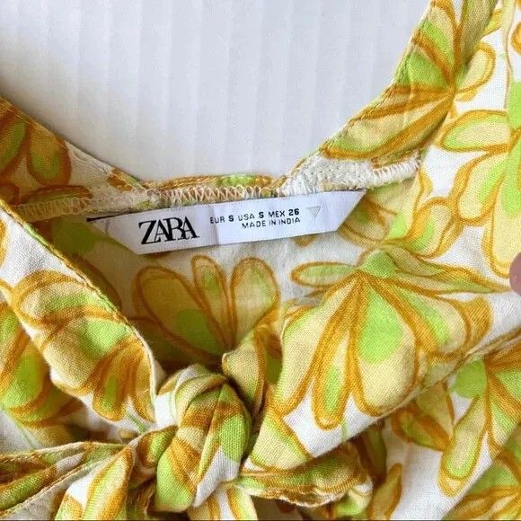 Authentic Zara Knotted Floral Top on Carousell
