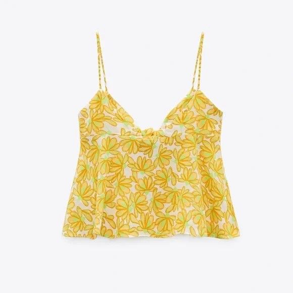 Authentic Zara Knotted Floral Top on Carousell