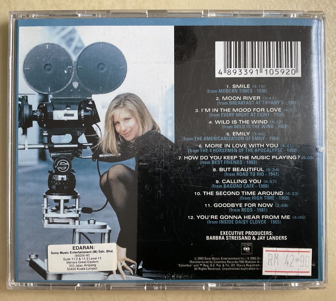 Barbra Streisand The Movie Album, Hobbies & Toys, Music & Media, CDs