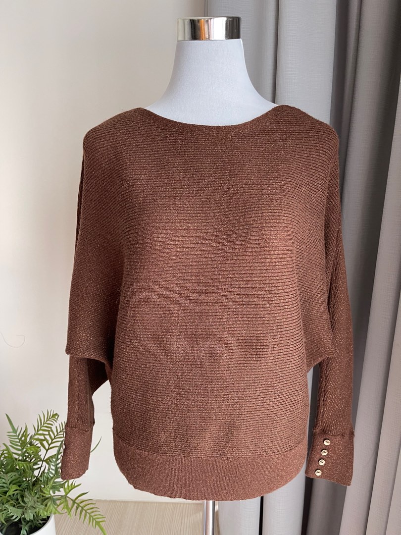 Batwing knit sweater sale