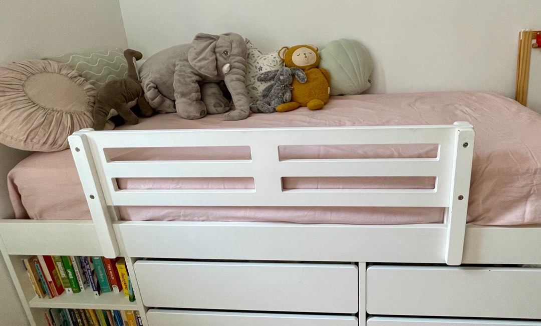 Ikea Bed rail guard solid wood, Babies & Kids, Baby Nursery & Kids
