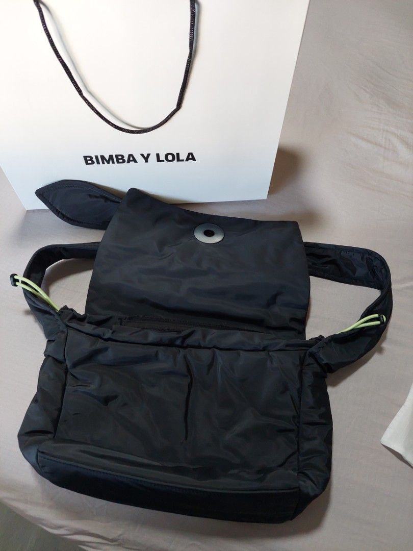 Bimba Y Lola, Bags, Bimba Y Lola M Anthracite Nylon Crossbody Bag Nwt