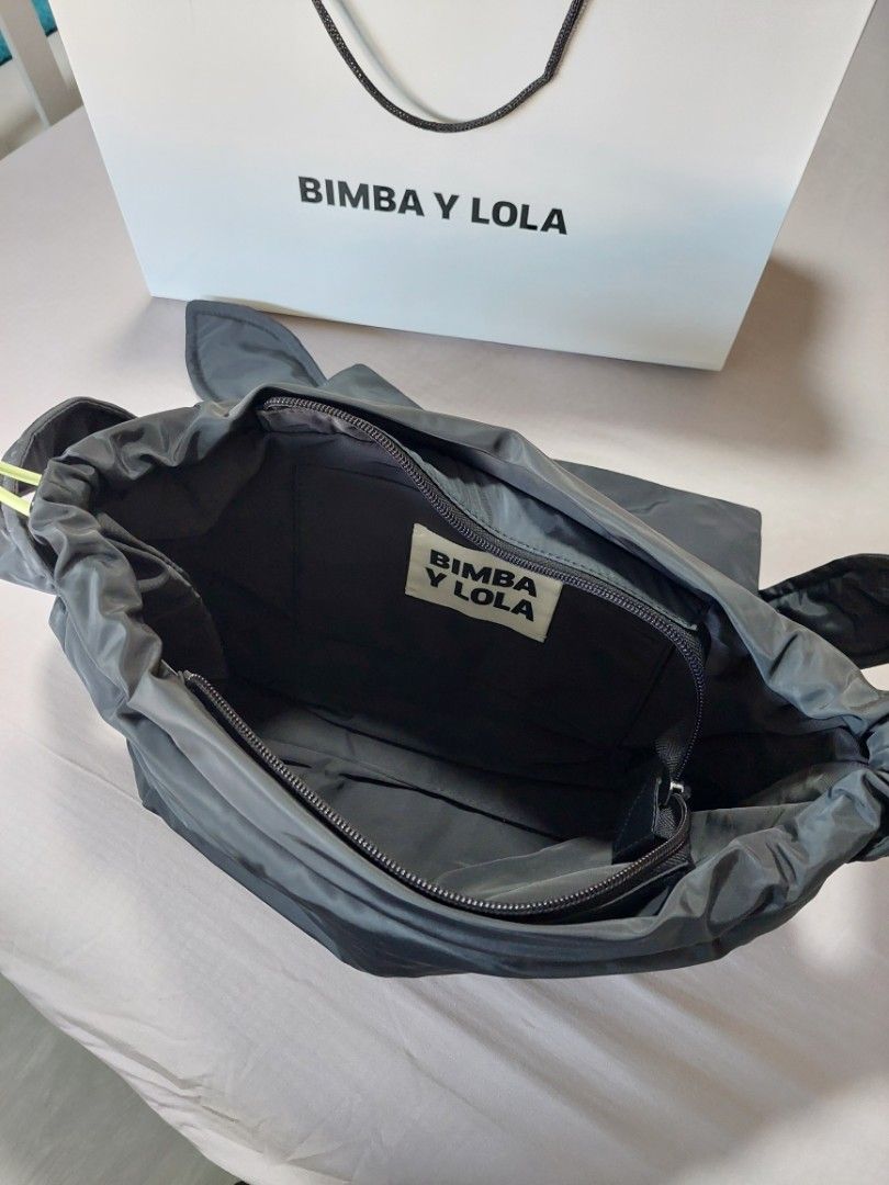 Bimba Y Lola, Bags, Bimba Y Lola M Anthracite Nylon Crossbody Bag Nwt