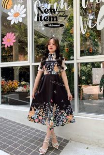 Blanco korea代購泰國BLT兔子花朵背心洋裝+花朵襯衫套組M號