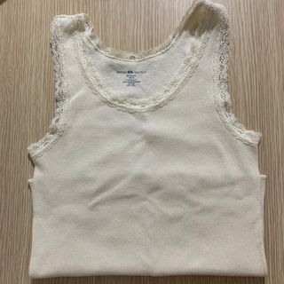 Brandy Melville Ronnie Lace Tank in White/Off-White