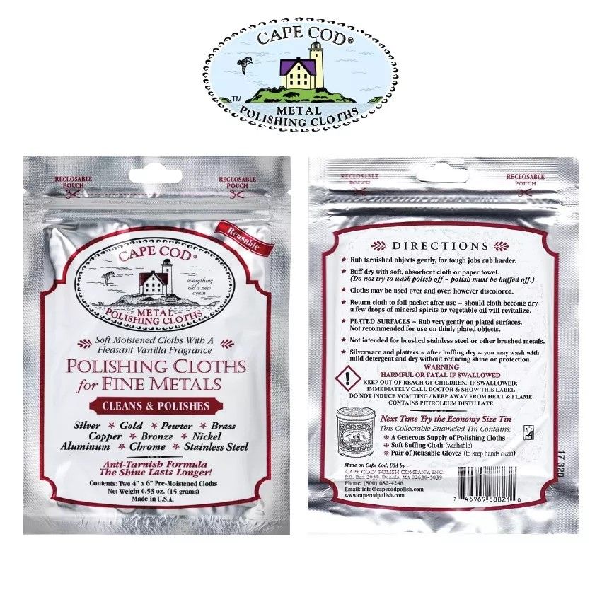 Panni Lucidanti Cape Cod Per Metalli - Confezione Da 2 Con Guanti - Foto 6