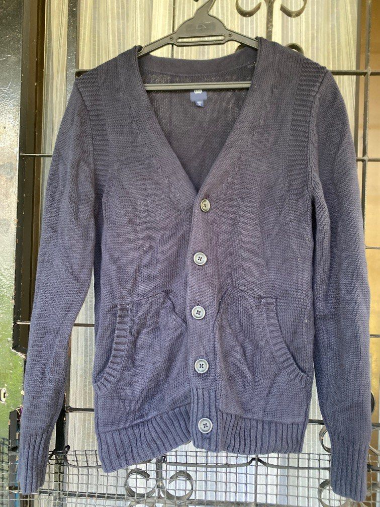 Cardigan GAP navy blue Women s Fashion Tops Other Tops on Carousell