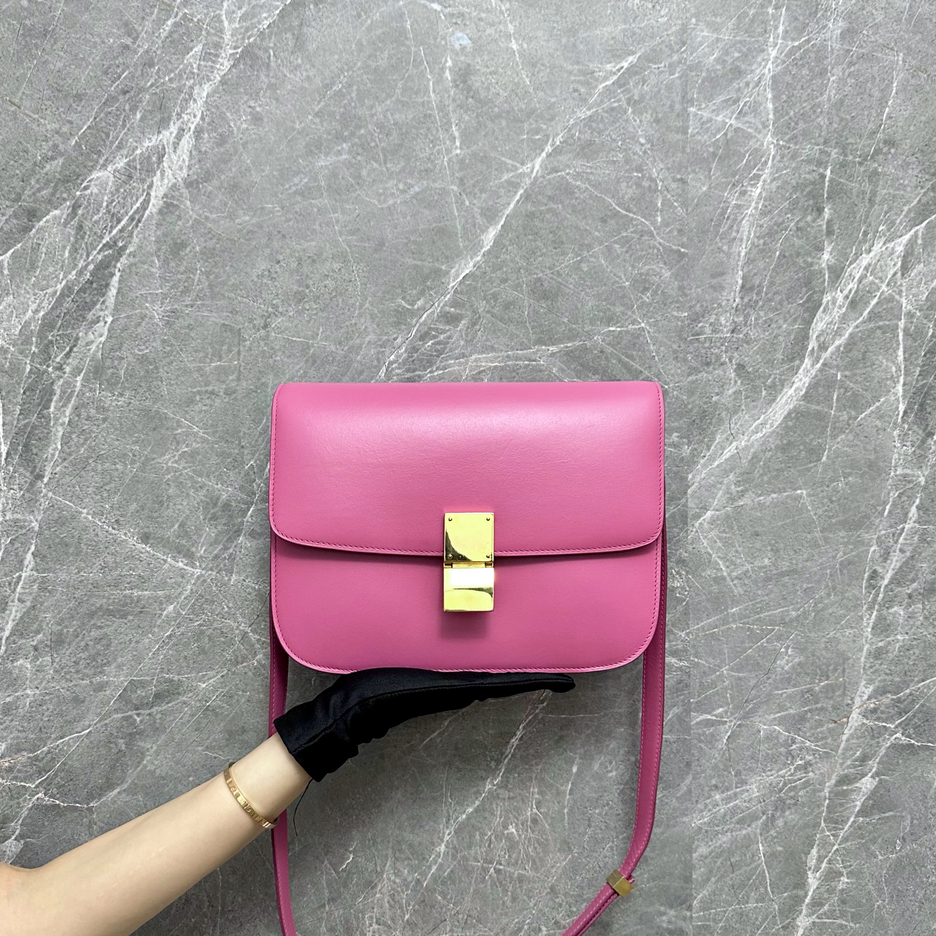 Celine box bag pink discount