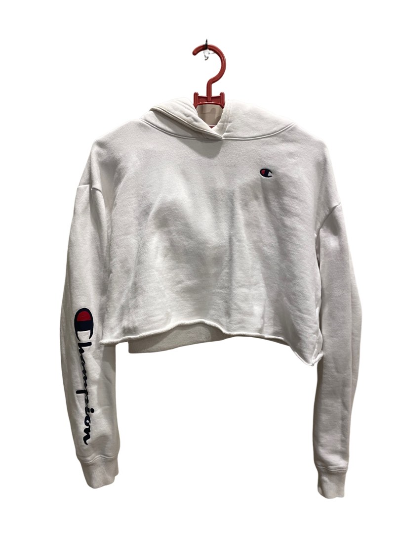 Champion crop deals logo hoodie