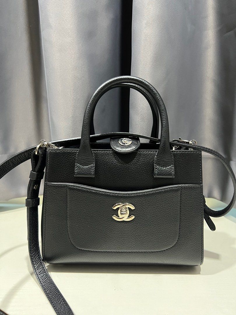 Chanel Black Grained Leather Mini Neo Executive Shopping Tote