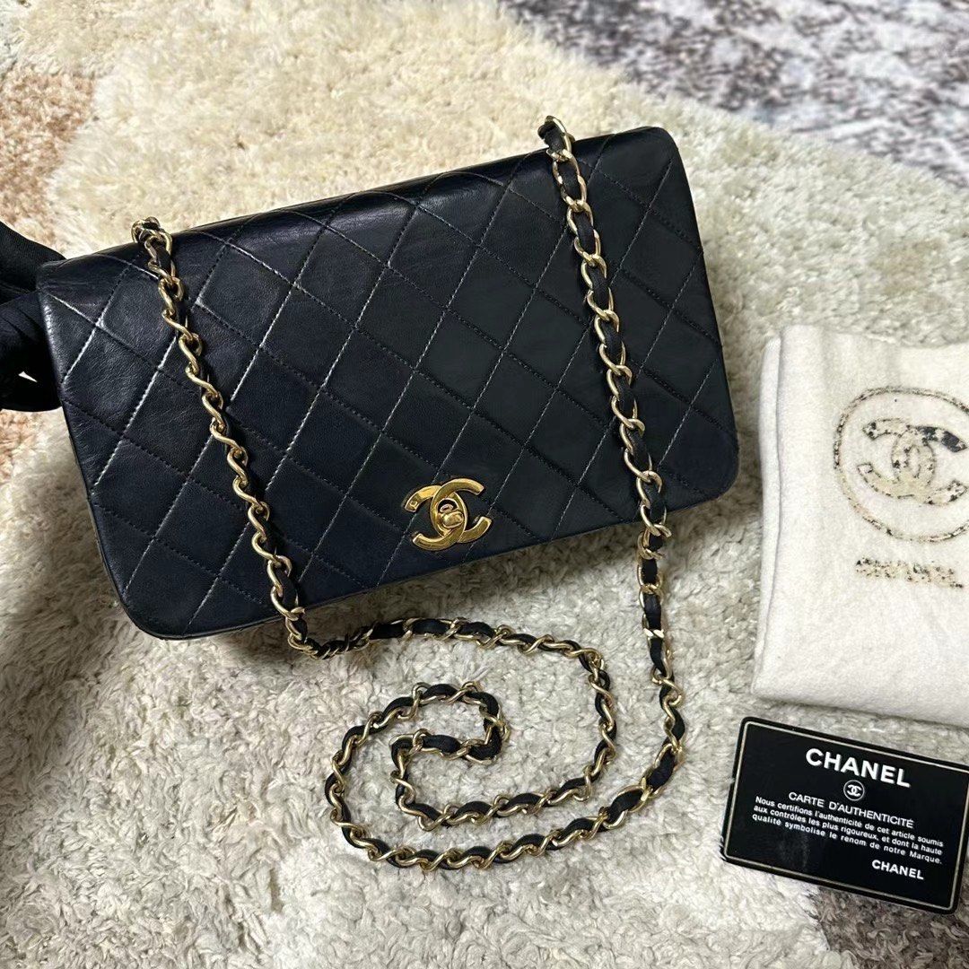 Chanel Vintage bag 23cm flap bag 中古包美品, 名牌, 手袋及銀