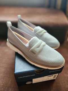 Cole Haan silver loafers