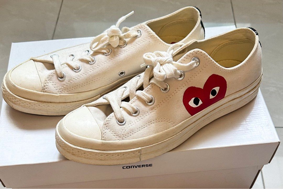 COMME des GARCONS PLAY Converse low cut sneakers USED Men s