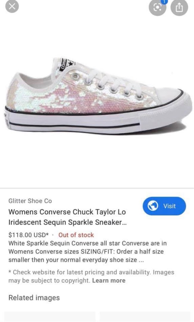 Converse Chuck Taylors Iridescent Sparkle Sequin Chucks Women s