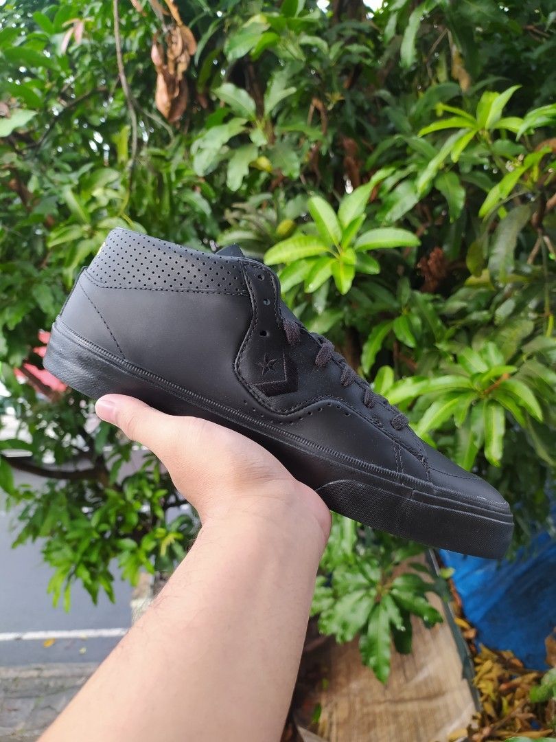 Converse Cons Louie Lopez Pro Mono Leather Black, Fesyen Pria, Sepatu