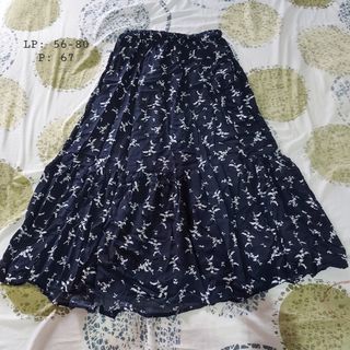 Cotton On Midi Skirt Rok Navy Blue Summer