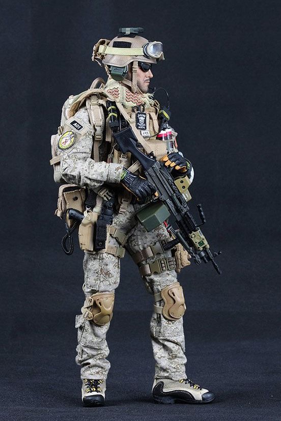 Crazy Dummy US Navy SEAL Team 3 MK46 Gunner 1/6 Figure, Hobbies
