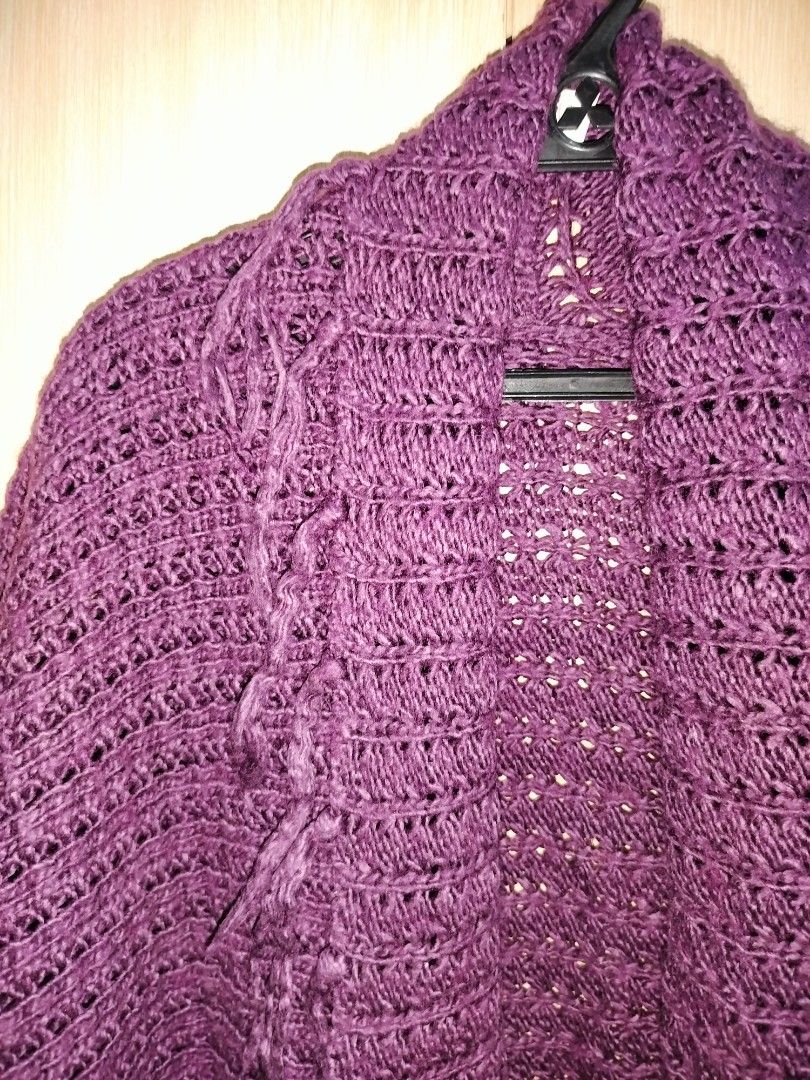 Crochet shawl jacket cover up (purple, small) (Category: Coats, Jackets and Outerwear) located in Quezon City. Submitted by SanchoSol (Listing ID 1247397715, Image 3). Description: • Pre loved Crochet shawl jacket cover up (purple, small) • Color: purple • RFS: Decluttering • See PICTURES for exact measurement/ description. •Size: small • STRICTLY NO CANCELLATION OF ORDERS. • Product cannot be returned/refunded unless a wrong item was delivered. 