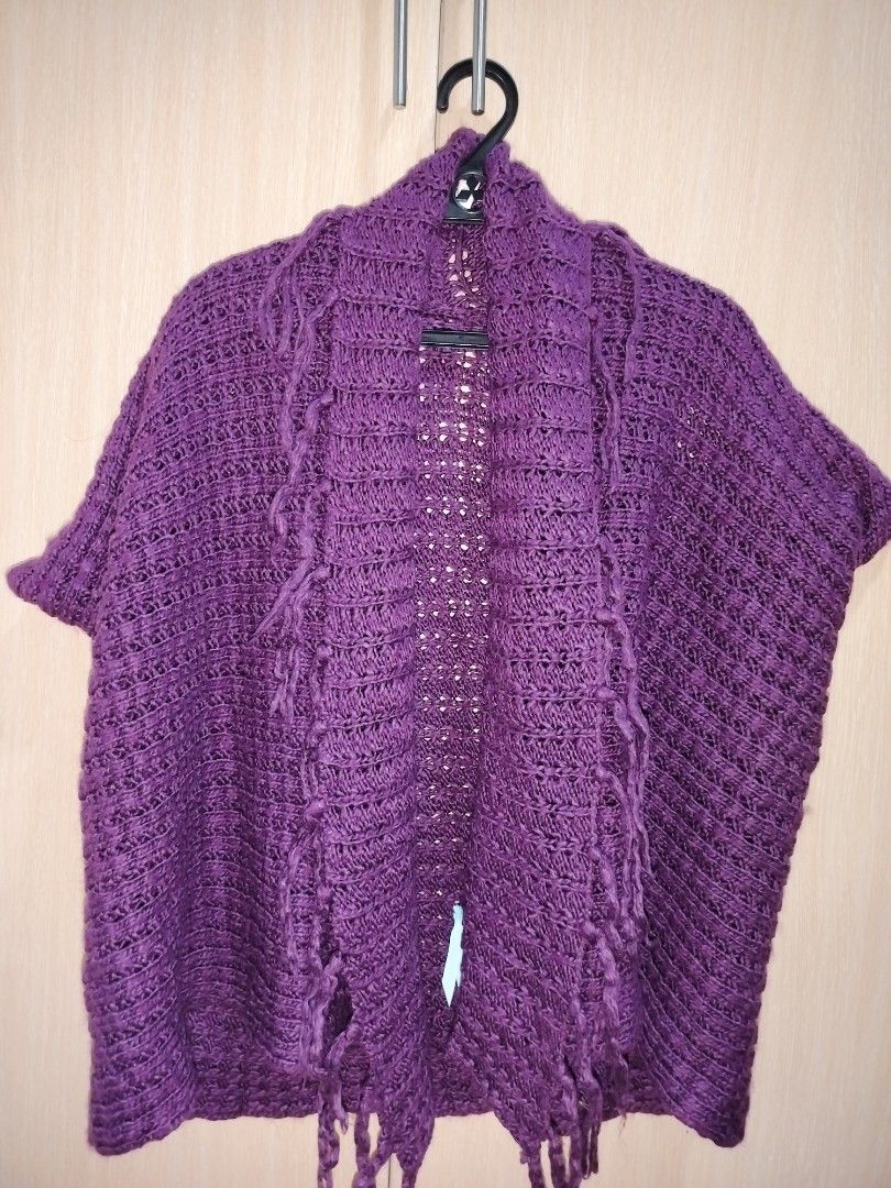 Crochet shawl jacket cover up (purple, small) (Category: Coats, Jackets and Outerwear) located in Quezon City. Submitted by SanchoSol (Listing ID 1247397715, Image 1). Description: • Pre loved Crochet shawl jacket cover up (purple, small) • Color: purple • RFS: Decluttering • See PICTURES for exact measurement/ description. •Size: small • STRICTLY NO CANCELLATION OF ORDERS. • Product cannot be returned/refunded unless a wrong item was delivered. 
