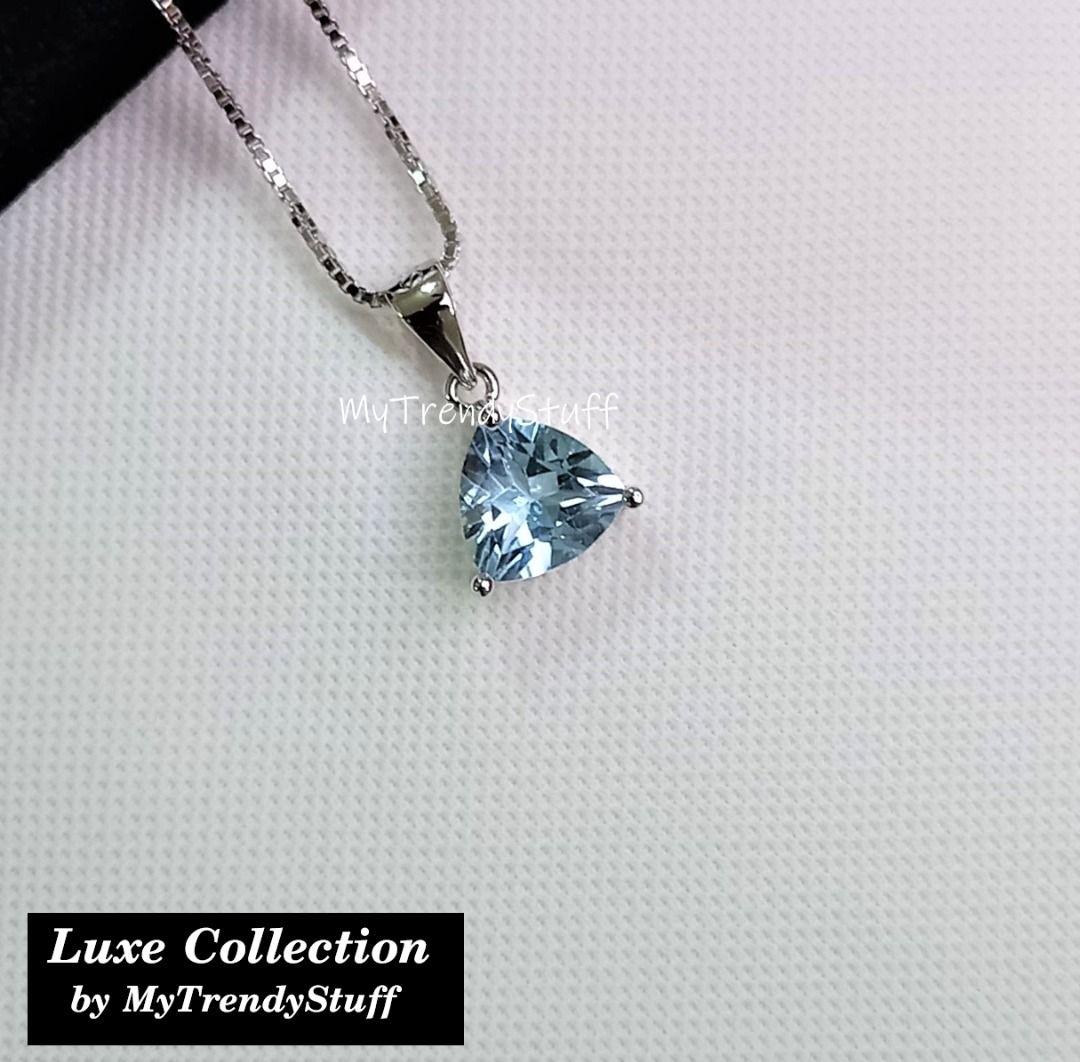 Dazzling 2.19ct Natural Trilliant Sky Blue Topaz Solitaire