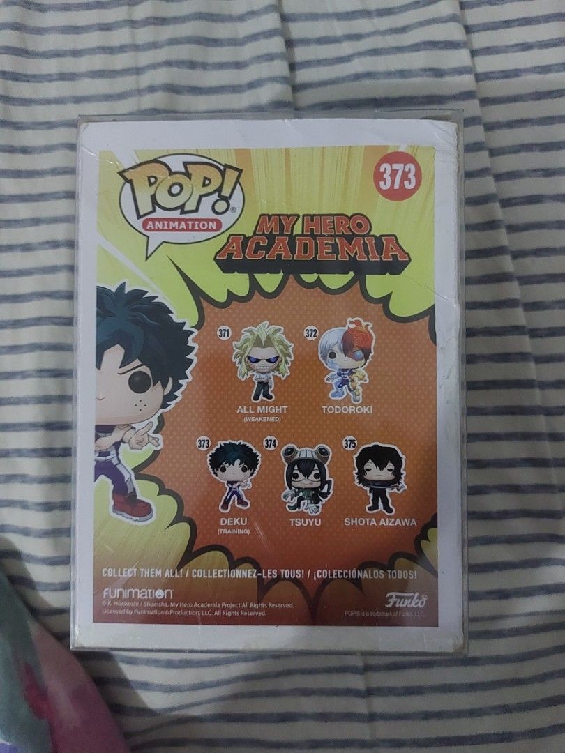 Deku (Training) Funko Pop (Category: Designer & Blind Box Toys) located in Manila. Submitted by error.the.caffeinated.cryptid (Listing ID 1247437654, Image 2). Description: Selling for 800 Slightly damaged My Hero Academia Funko Pop! Figure inside is not damaged at all but the box has a few dents on the side and back. Comes with outer protective plastic casing Price includes shipping already (will increase or lessen depending on the shipping pric