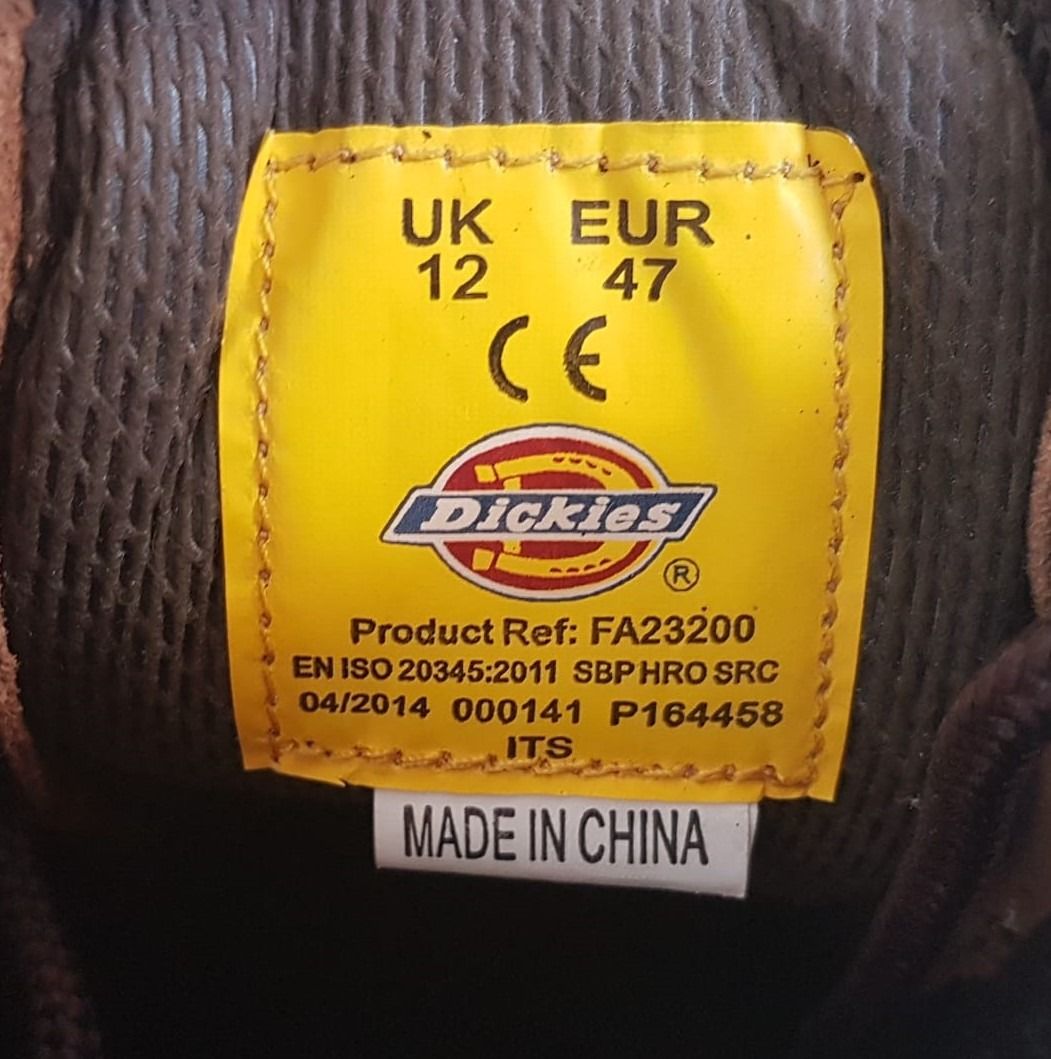 Dickies FA23200 Cleveland Safety Boots UK 12 EU 47 Steel Toe Caps Steel Midsole Antistatic Oil Resistant Construction Boots Protective