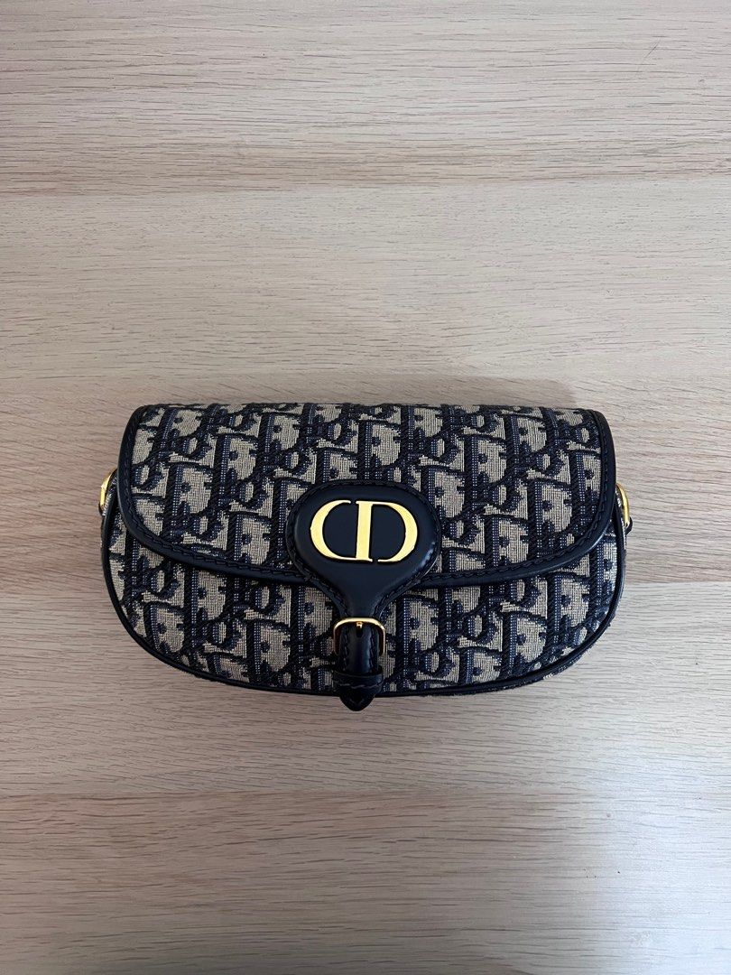 Dior - Dior Bobby East-West Pouch with Chain Blue Dior Oblique Jacquard - Women