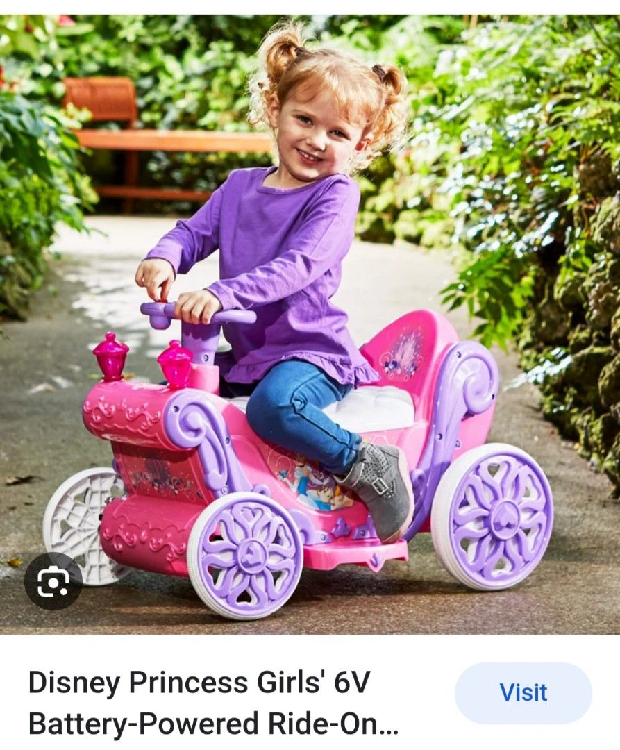 Disney Princess ride on car carriage 6v by Huffy preloved on Carousell