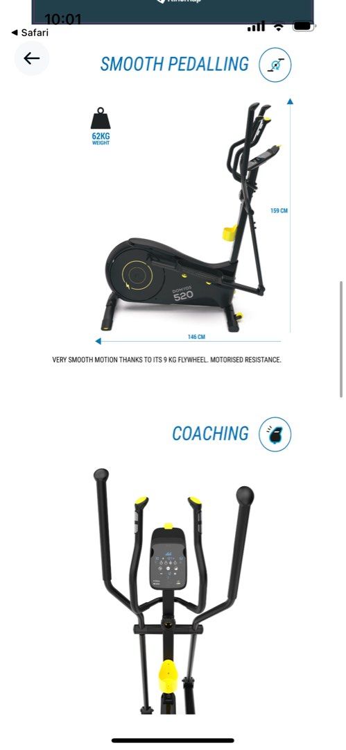 Velo elliptique store domyos 520