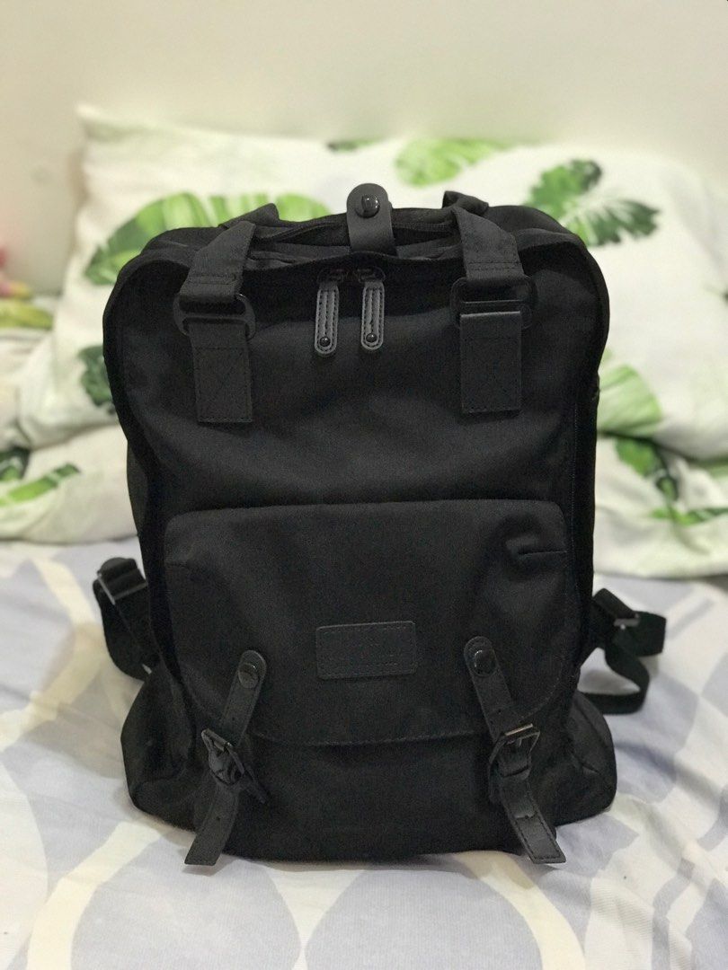 Doughnut Macaroon Large Backpack in Black Men s Fashion Bags