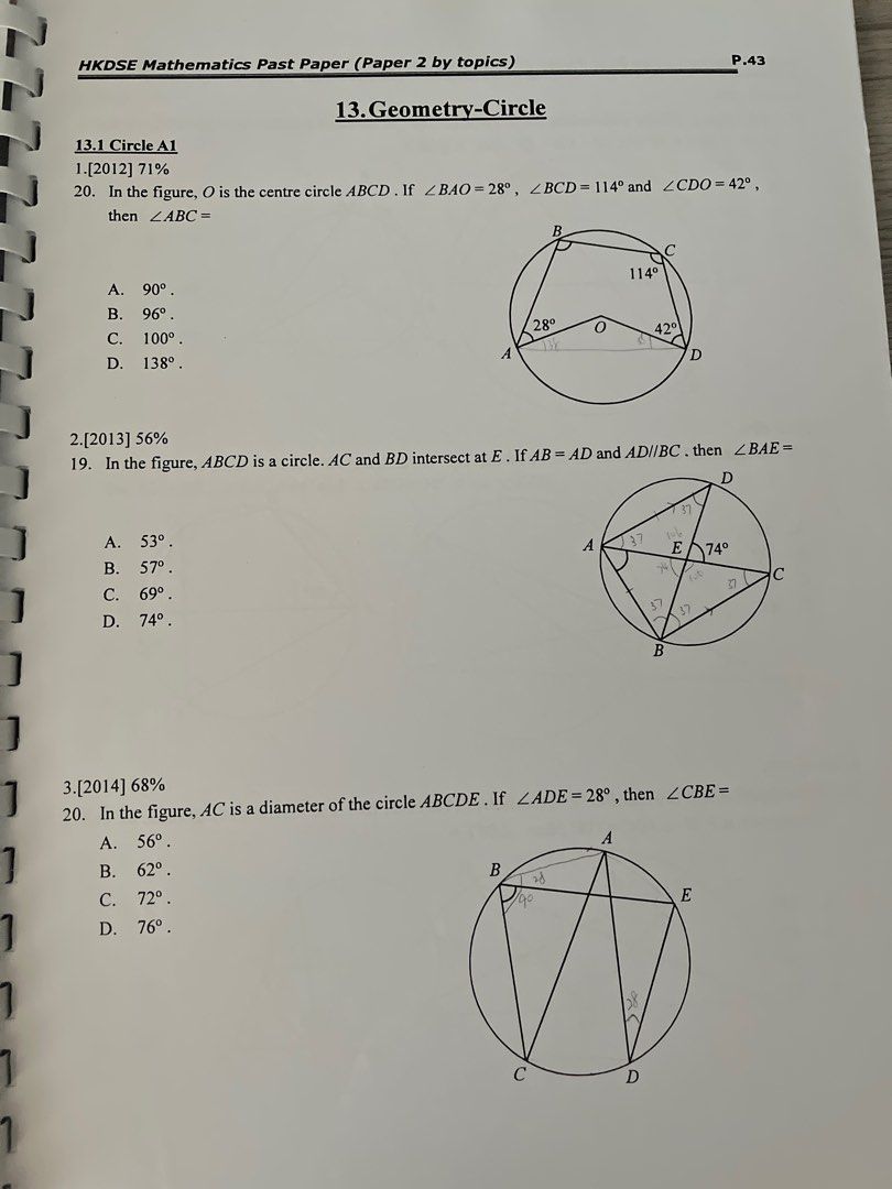 Dse maths paper 2 carousell