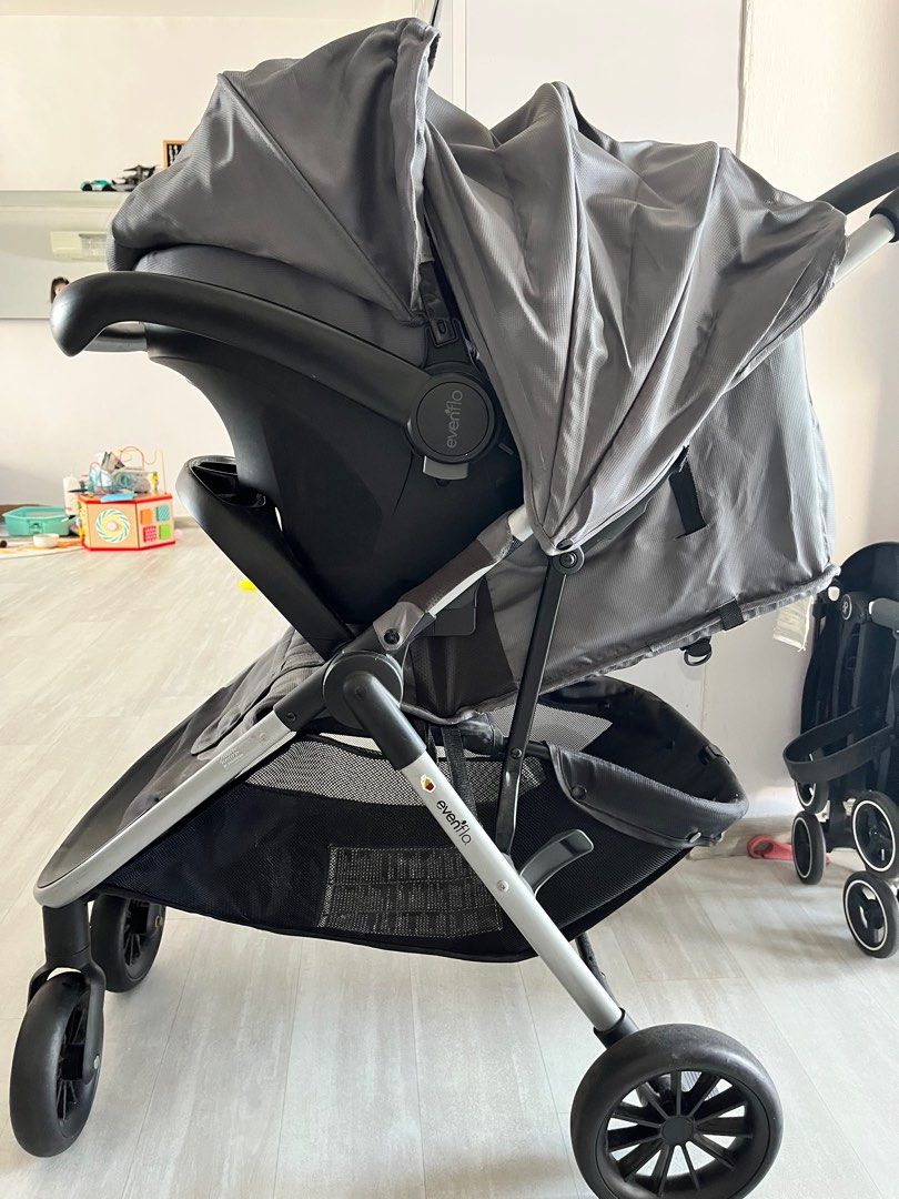 Evenflo Travel System + Infant Car Seat + Adapter, Babies & Kids, Going