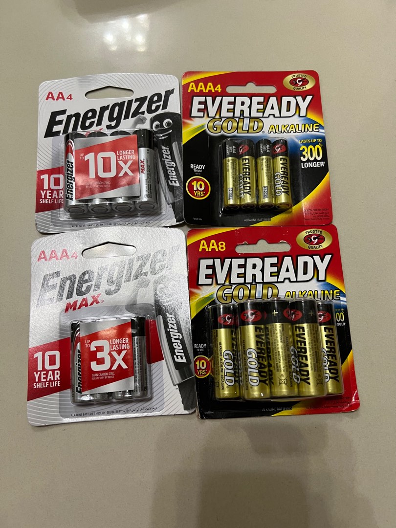 Eveready Energizer AA AAA 9V alkaline battery, Photography, Photography