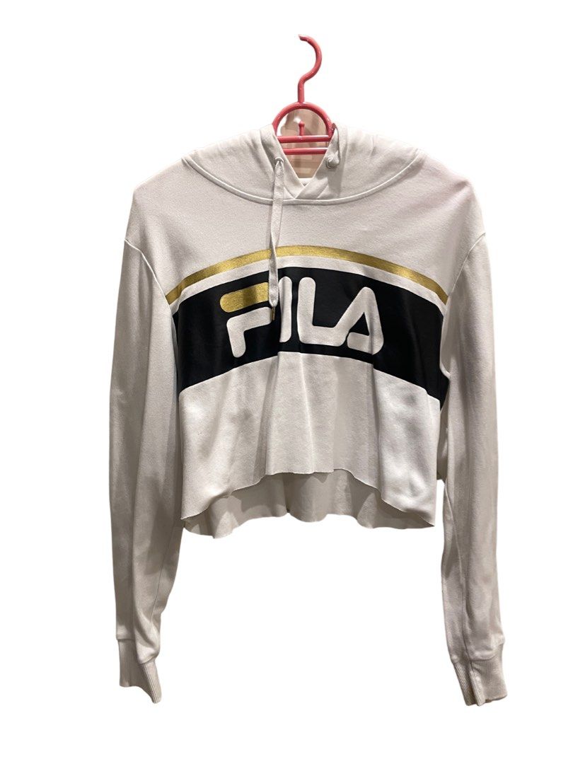 Fila crop top hoodie discount