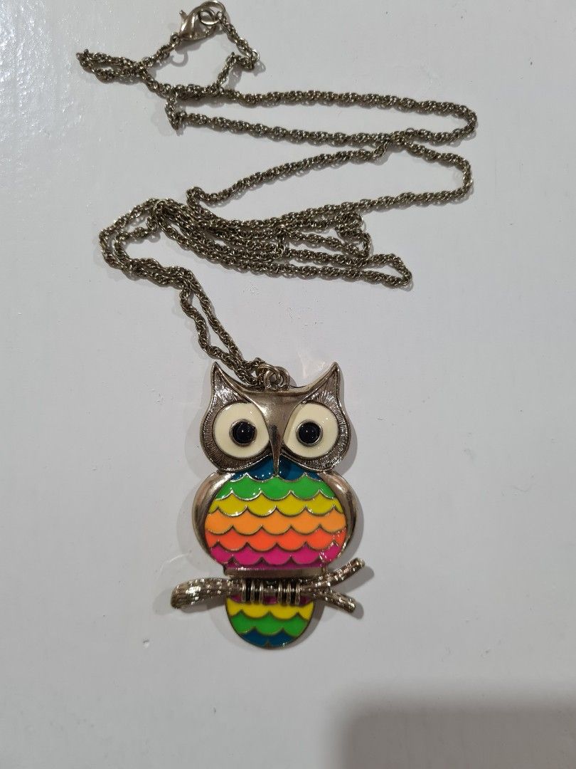 Forever 21 Neon Owl Necklace