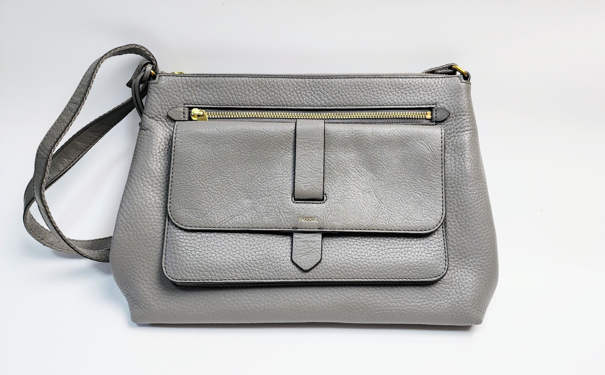 Fossil Kinley Crossbody Grey Bag Luxury Bags Wallets on Carousell