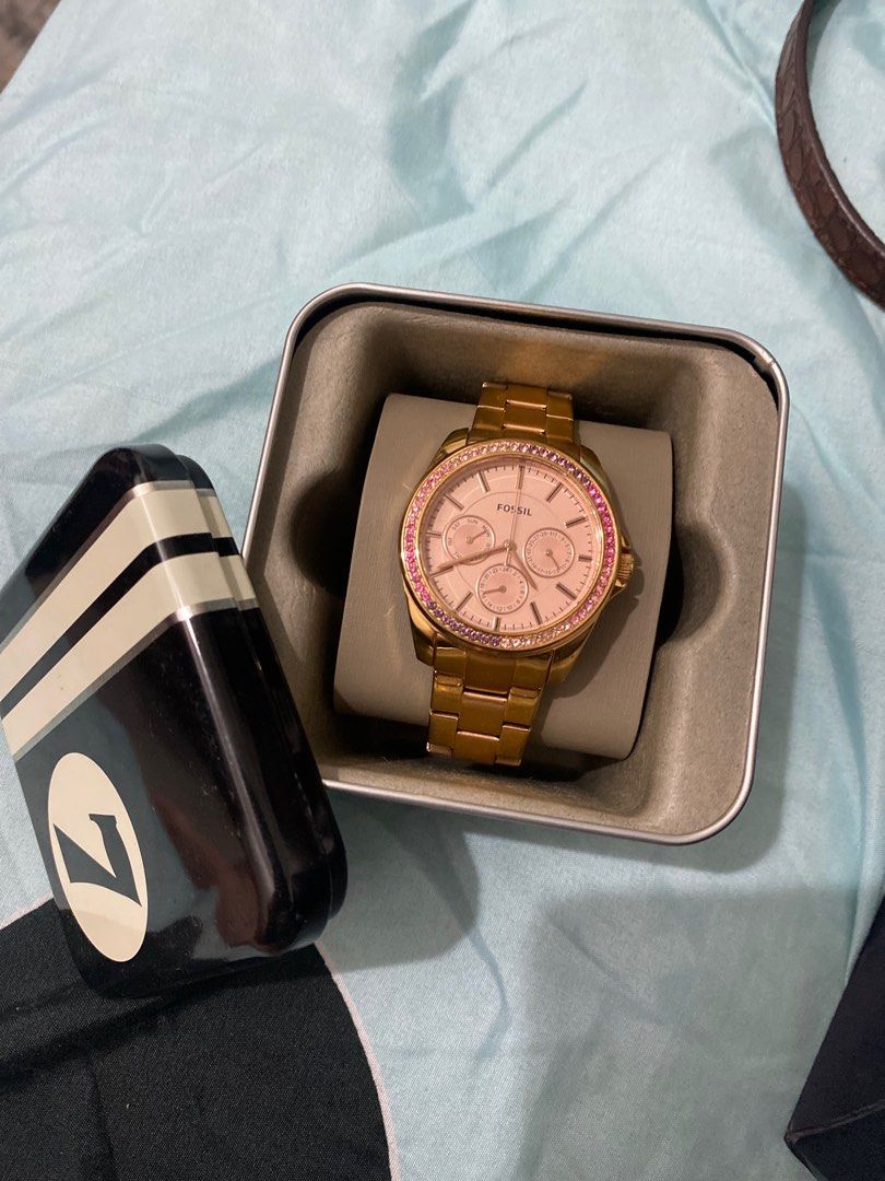 Fossil riley hotsell rose gold