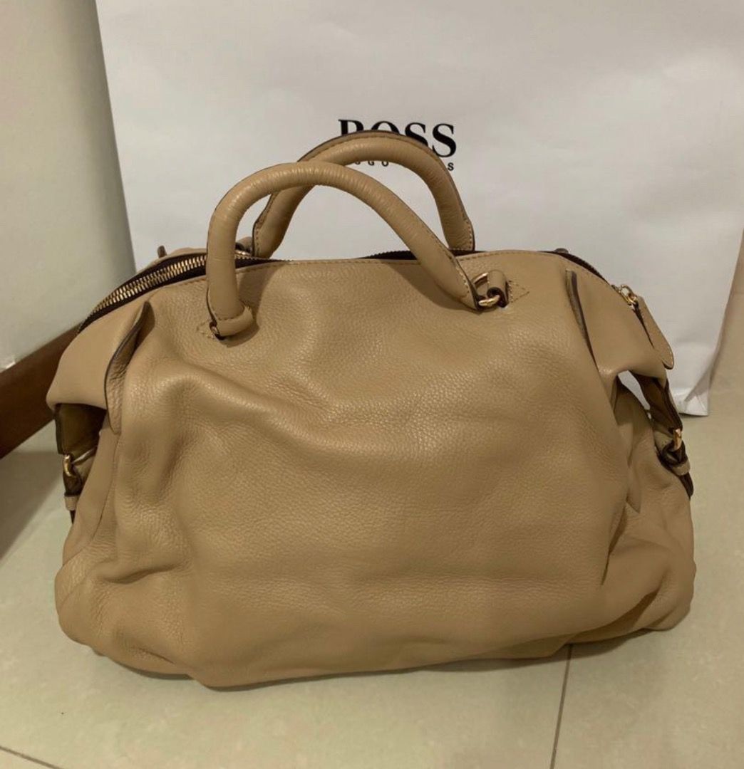 Genuine leather clearance overnight bag
