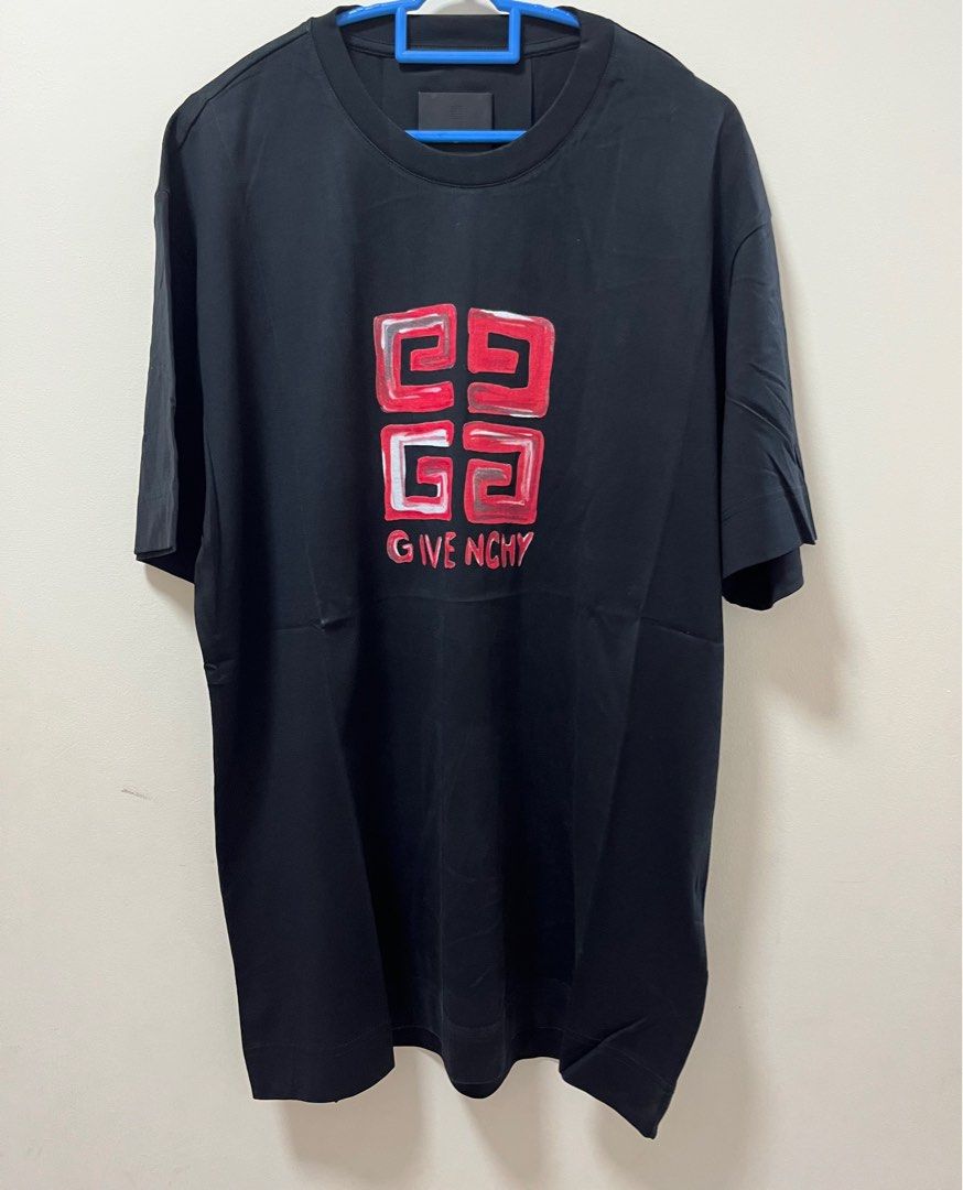 Givenchy red multicolour logo tshirts Men s Fashion Tops Sets