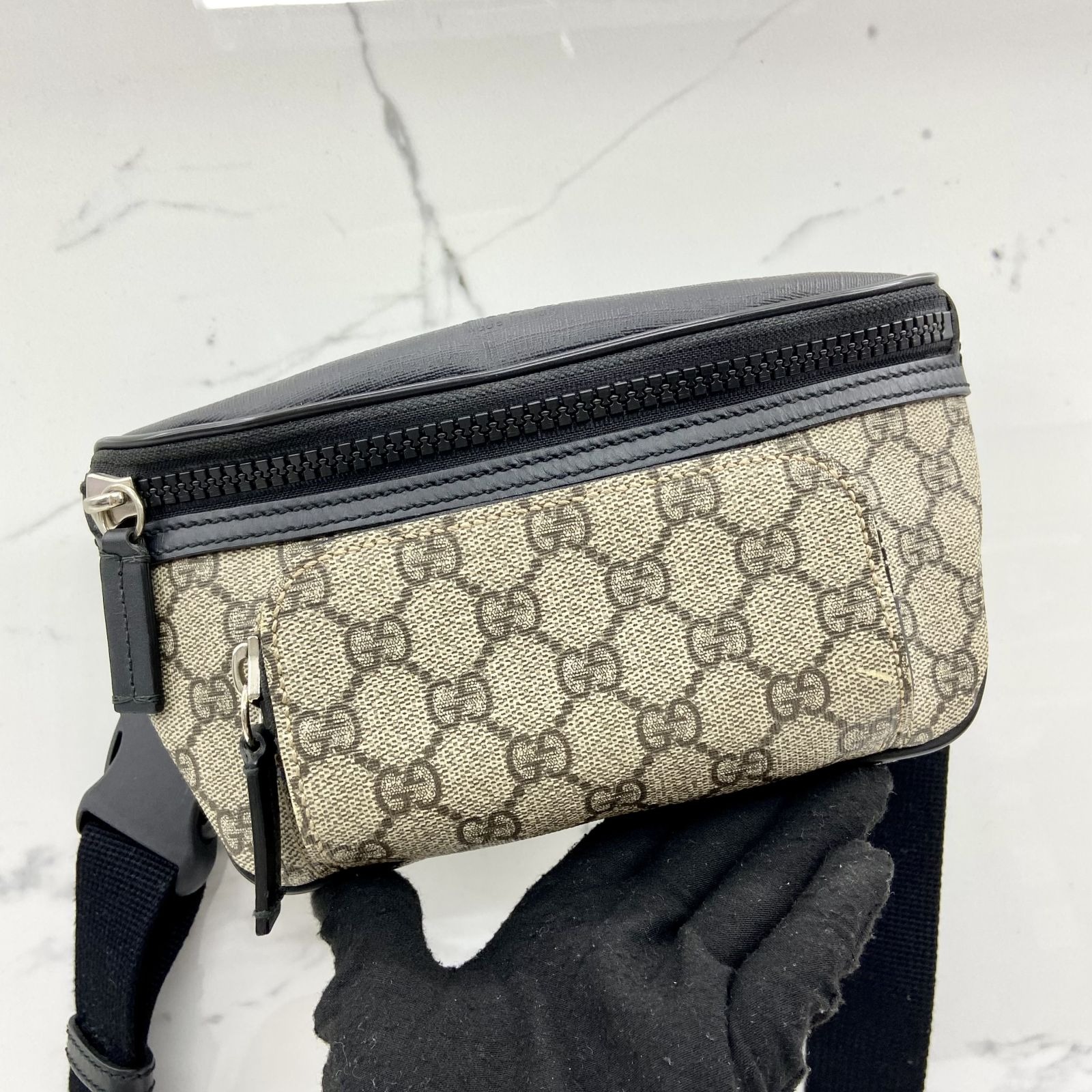 GUCCI 450946 GG SUPREME BELT BAG 237023101 AL Luxury Bags