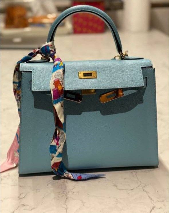 Hermes Kelly 28 Rose Extreme Clem PHW, Luxury, Bags & Wallets on Carousell
