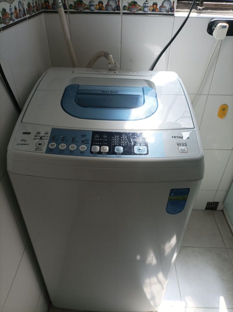 HITACHI 日立AJ-S60WX 6.0公斤低水位日式洗衣機, 家庭電器 HITACHI 日立AJ-S60WX 6.0公斤低水位日式洗衣機, 家庭電器