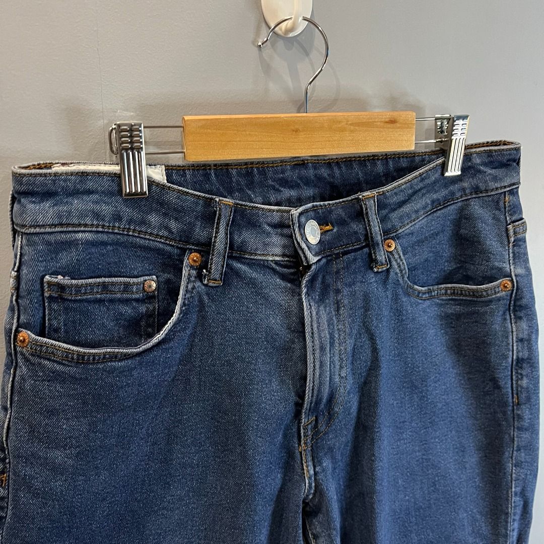 H&M Blue Denim Jeans / Pants Regular Fit on Carousell