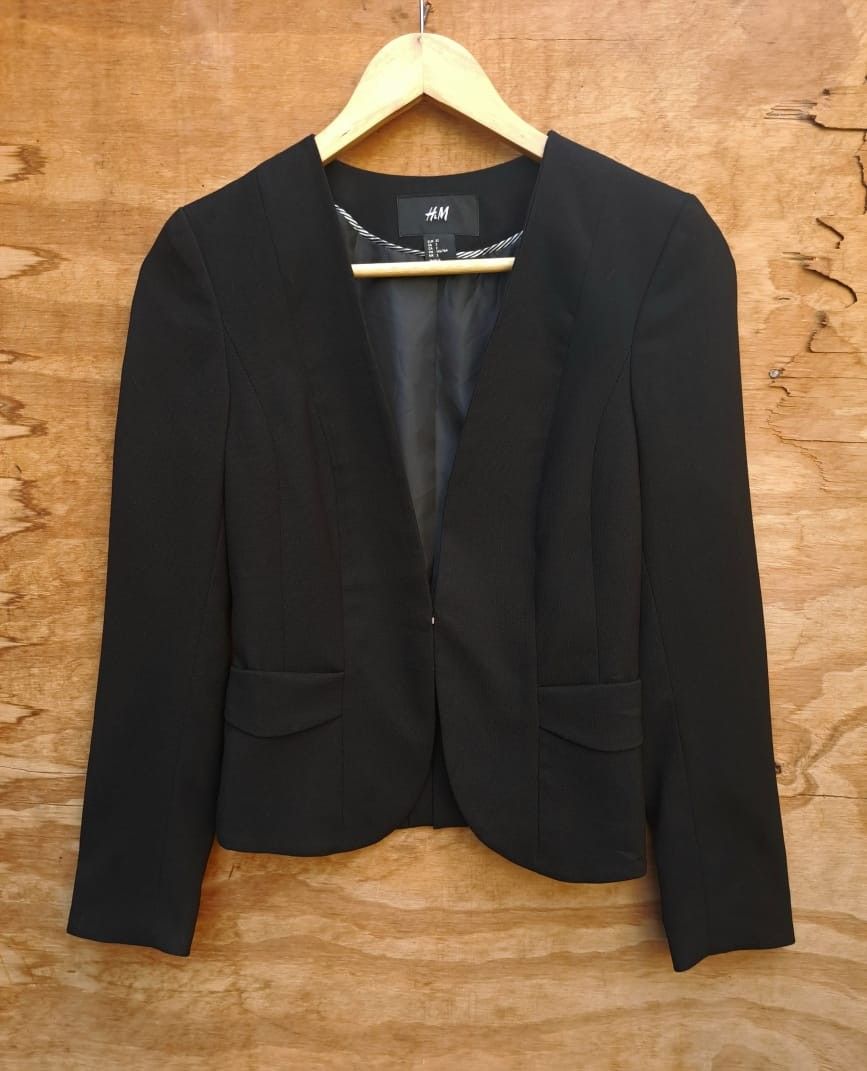 H&m collarless blazer online