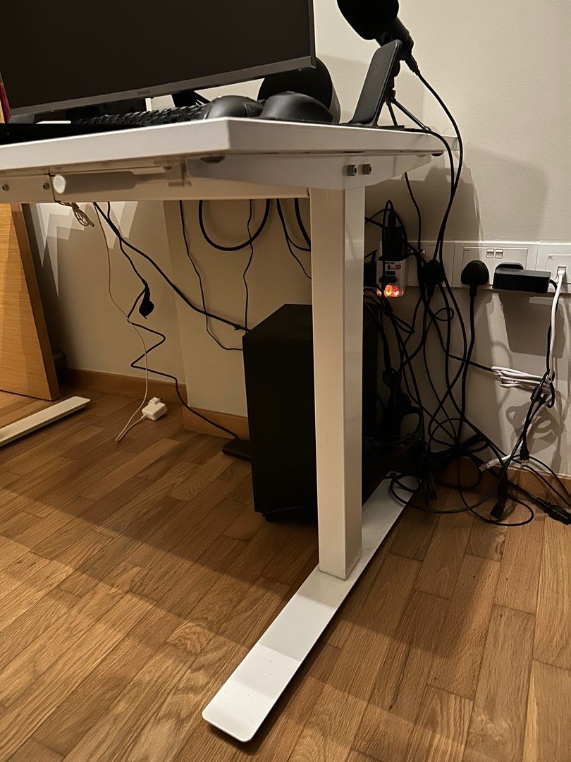 IKEA Height Adjustable Computer Table Desk, Furniture & Home Living