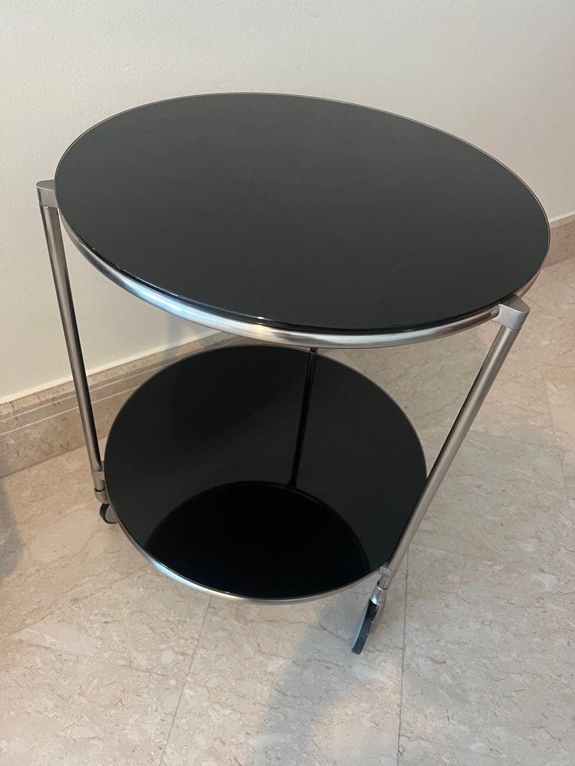 Ikea Glass Coffee Table with wheels, Furniture & Home Living, Furniture