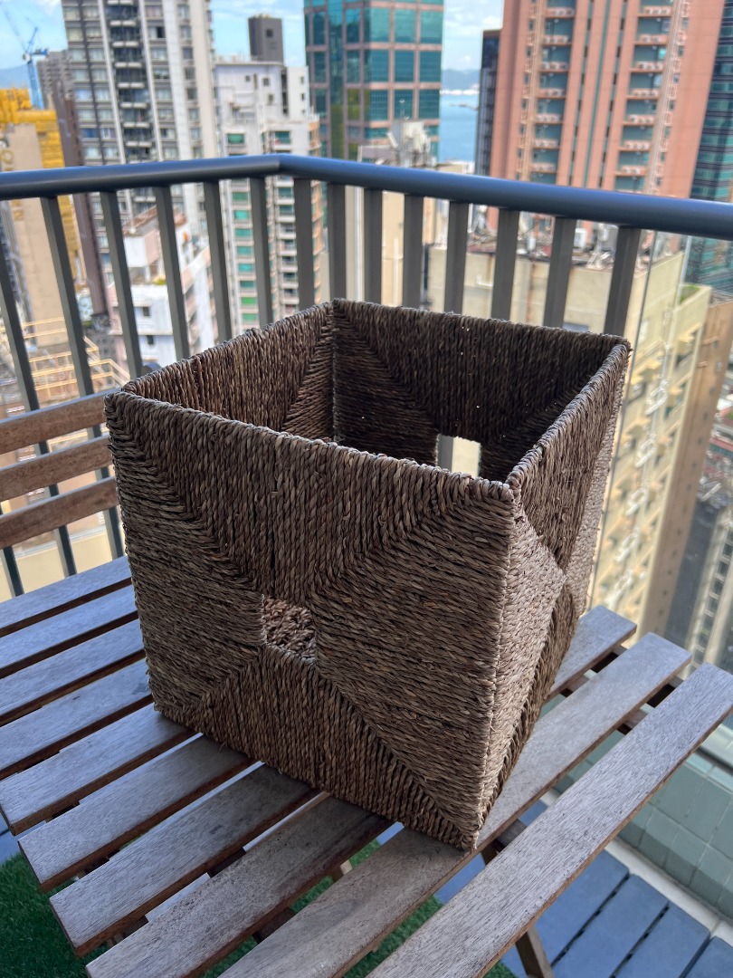 Ikea Kallax Knipsa Basket Seagrass Insert, 傢俬＆家居, 其他, 收納箱及袋 Carousell