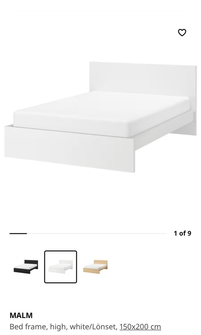 Ikea MALM Queen Bed Frame & slats, Furniture & Home Living, Furniture